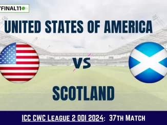 USA vs SCO Dream11 Prediction Today: Match 37 Pitch Report, and Key Player | ICC CWC League 2 ODI 2024