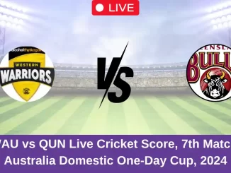 WAU vs QUN Live Cricket Score, 7th Match, Australia Domestic One-Day Cup, 2024