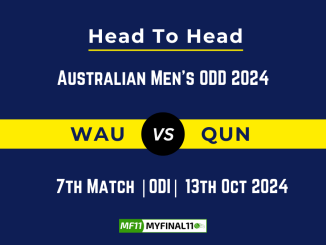 WAU vs QUN Player Battle, Head to Head Team Stats, Team Record - Australian Men's ODD 2024