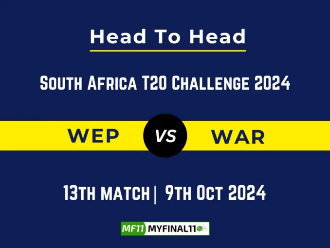 WEP vs WAR Player Battle, Head to Head Team Stats, Player Record: South Africa T20 Challenge 2024