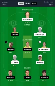 SAU-W vs TAS-W Dream11 Prediction Today: Match 9 Pitch Report, and Key Player | Australian Women's ODD 2024