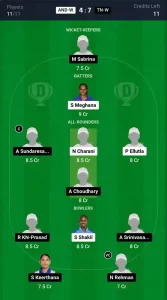 AND-W vs TN-W Dream11 Prediction Today: Match 4 Pitch Report, and Key Player | Indian Domestic Women's T20 Trophy 2024