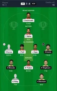 JAI vs NOK Dream11 Prediction Today: Match 18 Pitch Report, and Key Player | Pune T20 Olympia Trophy 2024