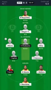 ZM-W vs USA-W Dream11 Prediction Today: Match 3 Pitch Report, and Key Player | Zimbabwe Women vs USA Women ODI 2024