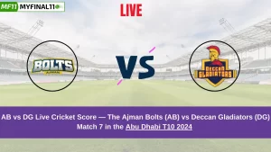 AB vs DG Live Score: Scorecard, Ball by Ball Commentary - Match 7, Abu Dhabi T10 2024