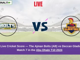 AB vs DG Live Score: Scorecard, Ball by Ball Commentary - Match 7, Abu Dhabi T10 2024