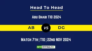 AB vs DG Player Battle, Head to Head Team Stats, Team Record - Abu Dhabi T10 2024