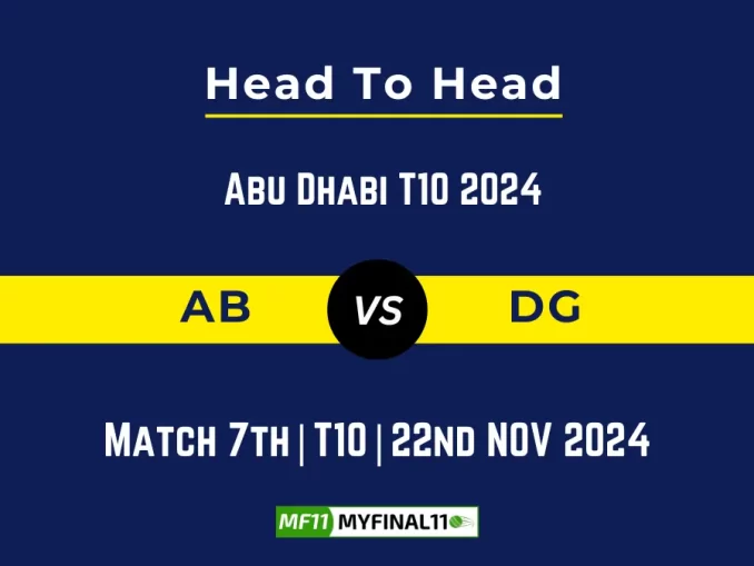 AB vs DG Player Battle, Head to Head Team Stats, Team Record - Abu Dhabi T10 2024