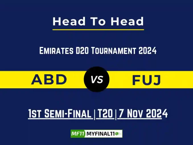 ABD vs FUJ Player Battle, Head to Head Team Stats, Player Record (1)