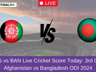 AFG vs BAN Live Cricket Score Today 3rd ODI, Afghanistan vs Bangladesh ODI 2024