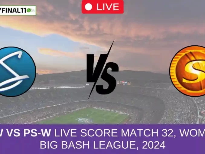 AS-W vs PS-W Live Score Match 32, Women's Big Bash League, 2024