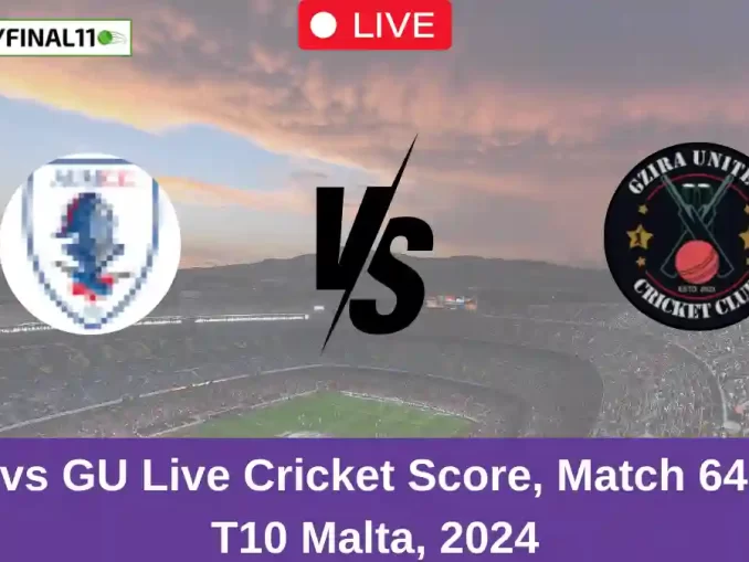 AUM vs GU Live Cricket Score, Match 64, ECS T10 Malta, 2024 (1)