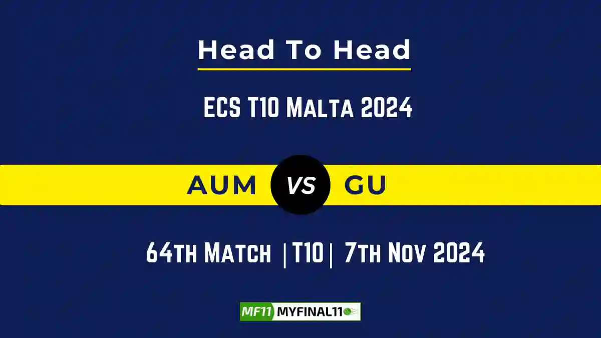 AUM vs GU Player Battle, Head to Head Team Stats, Team Record - ECS T10 Malta 2024