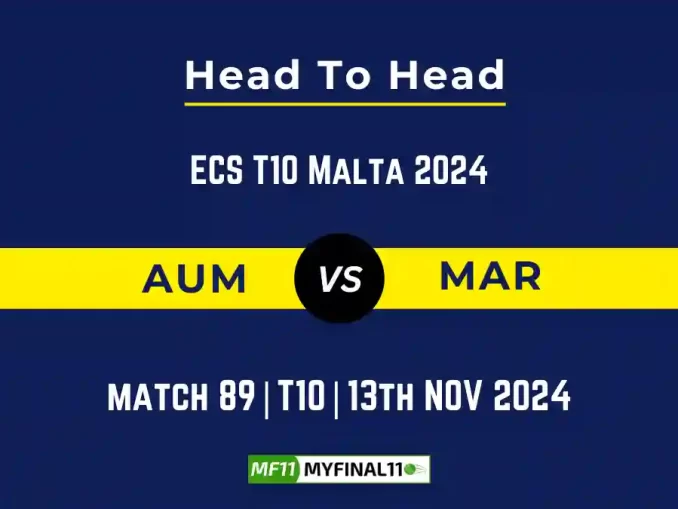 AUM vs MAR Player Battle, Head to Head Team Stats, Team Record