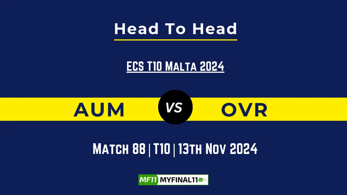 AUM vs OVR Player Battle, Head to Head Team Stats, Team Record - ECS T10 Malta 2024