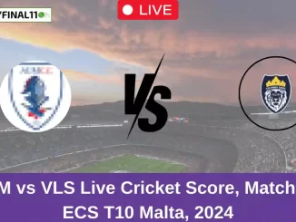 AUM vs VLS Live Cricket Score, Match 65, ECS T10 Malta, 2024