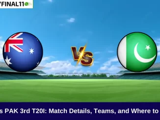 AUS vs PAK 3rd T20I: Match Details, Teams, and Where to Watch