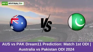 AUS vs PAK Dream11 Prediction: Match 1st ODI | Australia vs Pakistan ODI 2024