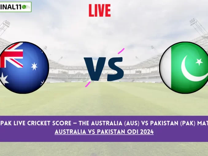 AUS vs PAK Live Score: Scorecard, Ball by Ball Commentary - Match 3, Australia vs Pakistan ODI 2024