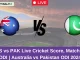 AUS vs PAK Live Score: Scorecard, Ball by Ball Commentary - Match 1, Australia vs Pakistan ODI 2024