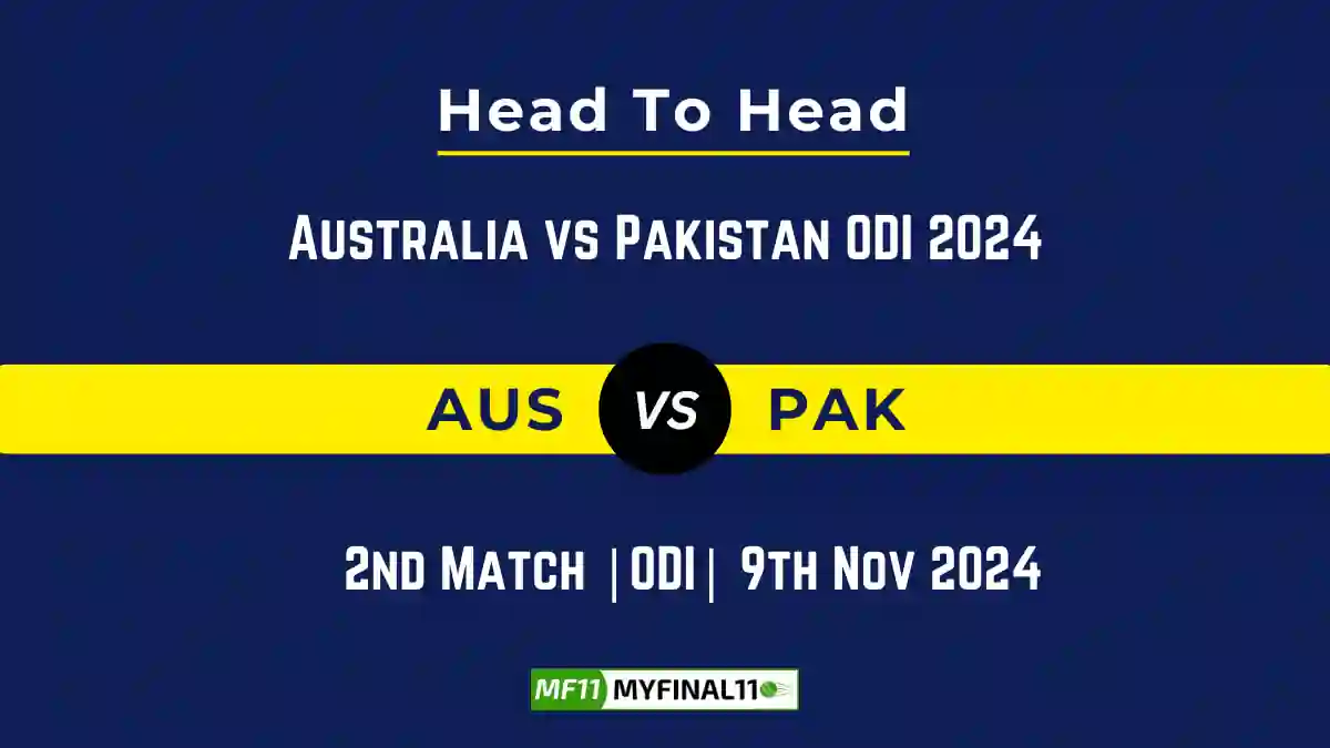 AUS vs PAK Player Battle, Head to Head Team Stats, Team Record - Australia vs Pakistan ODI 2024