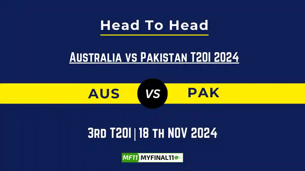 AUS vs PAK Player Battle, Head to Head Team Stats, Team Record