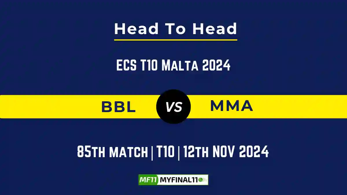 BBL vs MMA Player Battle, Head to Head Team Stats, Team Record - Kuwait Elite T20 Cup 2024