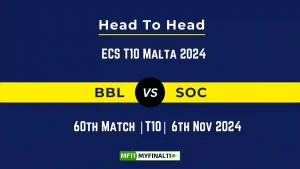 BBL vs SOC Player Battle, Head to Head Team Stats, Team Record - ECS T10 Malta 2024