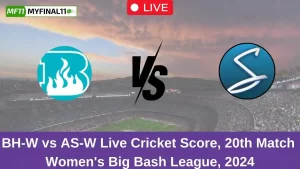 BH-W vs AS-W Live Cricket Score, 20th Match Women's Big Bash League, 2024