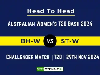 BH-W vs ST-W Player Battle, Head to Head Team Stats, Team Record - WBBL 2024