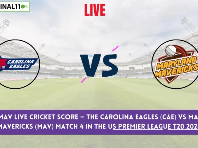 CAE vs MAV Live Score: Scorecard, Ball by Ball Commentary - Match 4, US Premier League T20 2024