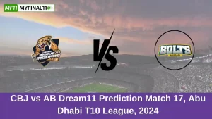 CBJ vs AB Dream11 Prediction Match 17, Abu Dhabi T10 League, 2024