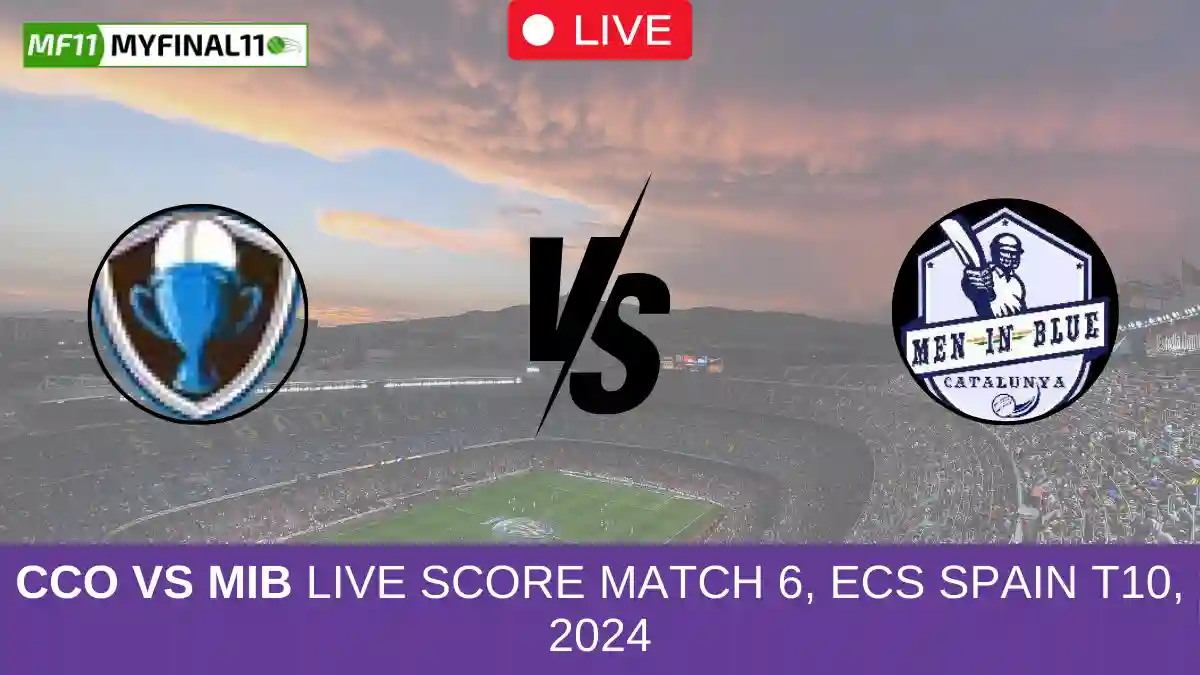 CCO vs MIB Live Score Match 6, ECS Spain T10, 2024