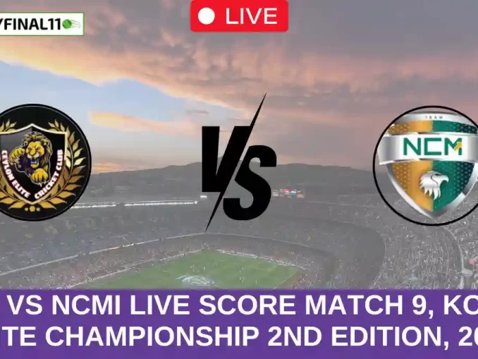 CECC vs NCMI Live Score Match 9, KCC T20 Elite Championship 2nd Edition, 2024