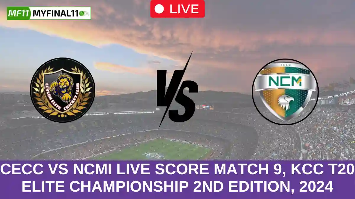 CECC vs NCMI Live Score Match 9, KCC T20 Elite Championship 2nd Edition, 2024