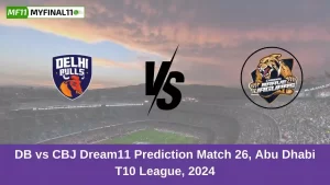 DB vs CBJ Dream11 Prediction Match 26, Abu Dhabi T10 League, 2024