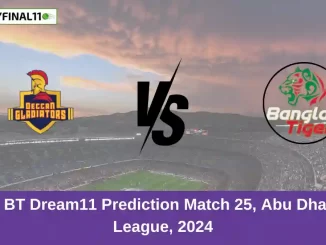 DG vs BT Dream11 Prediction Match 25, Abu Dhabi T10 League, 2024