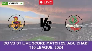 DG vs BT Live Score Match 25, Abu Dhabi T10 League, 2024