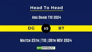 DG vs BT Player Battle, Head to Head Team Stats, Team Record - Abu Dhabi T10 2024