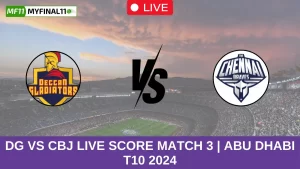 DG vs CBJ Live Score Match 3 Abu Dhabi T10 2024