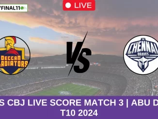 DG vs CBJ Live Score Match 3 Abu Dhabi T10 2024