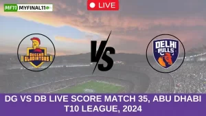 DG vs DB Live Score Match 35, Abu Dhabi T10 League, 2024