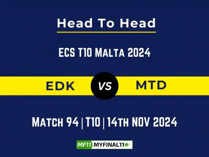 EDK vs MTD Player Battle, Head to Head Team Stats, Team Record (1)