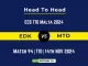 EDK vs MTD Player Battle, Head to Head Team Stats, Team Record (1)