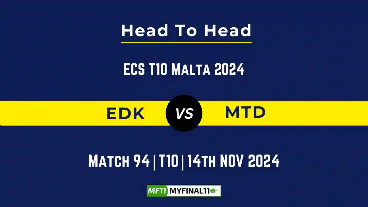 EDK vs MTD Player Battle, Head to Head Team Stats, Team Record (1)