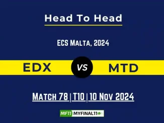 EDX vs MTD Player Battle, Head to Head Team Stats, Player Record