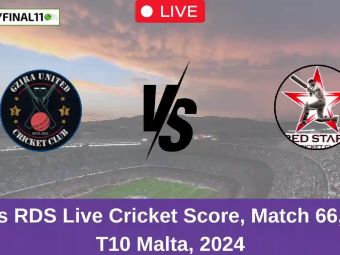 GU vs RDS Live Cricket Score, Match 66, ECS T10 Malta, 2024