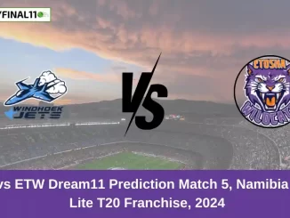 GWJ vs ETW Dream11 Prediction Match 5, Namibia Castle Lite T20 Franchise, 2024