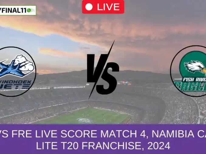 GWJ vs FRE Live Score Match 4, Namibia Castle Lite T20 Franchise, 2024