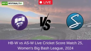 HB-W vs AS-W Live Cricket Score Match 25, Women's Big Bash League, 2024